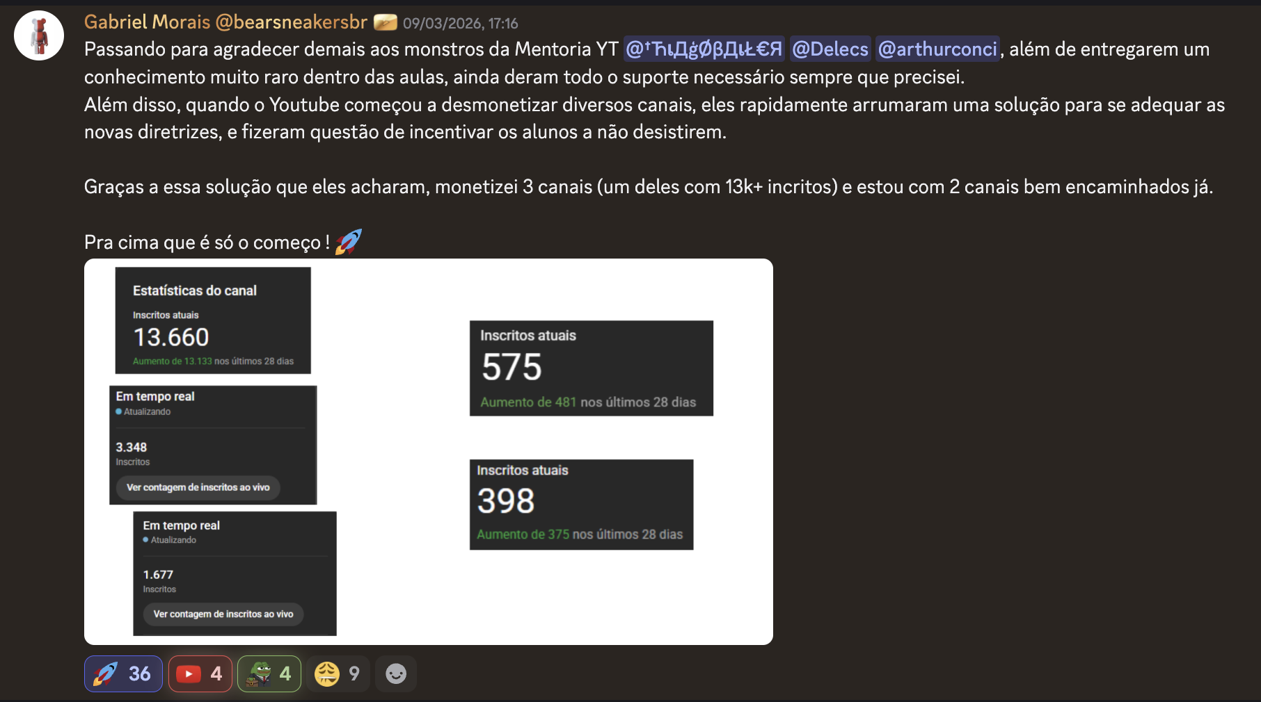 Gabriel Morais - 3 canais monetizados