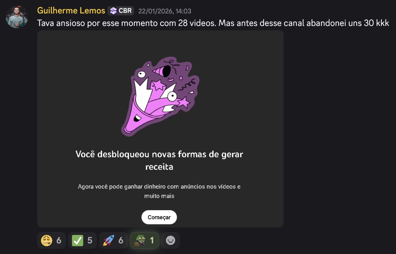Guilherme Lemos - Canal monetizado com 28 vídeos