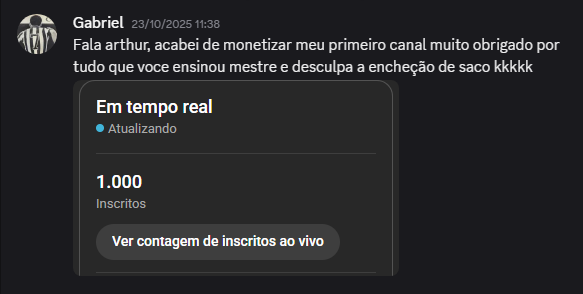 Gabriel - Primeiro canal monetizado