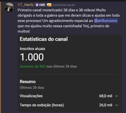 VT_Hertz - 38 dias monetizado com 68k views